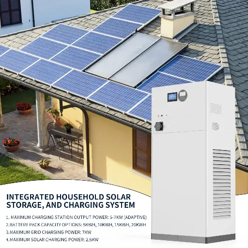 Solar Station 7kW DC Integrated Solar-Storage-charging station with 15kWh battery (no solar panel)